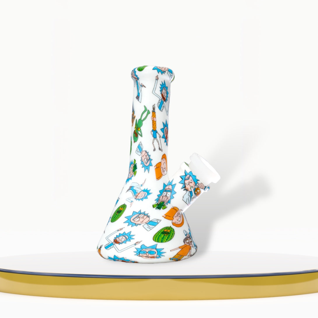 Bong Silicone - Cartoons White - 13cm