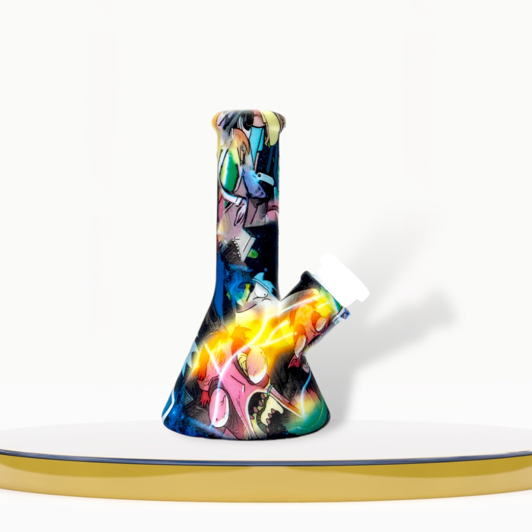 Bong Silicone - Cartoons Black - 13cm