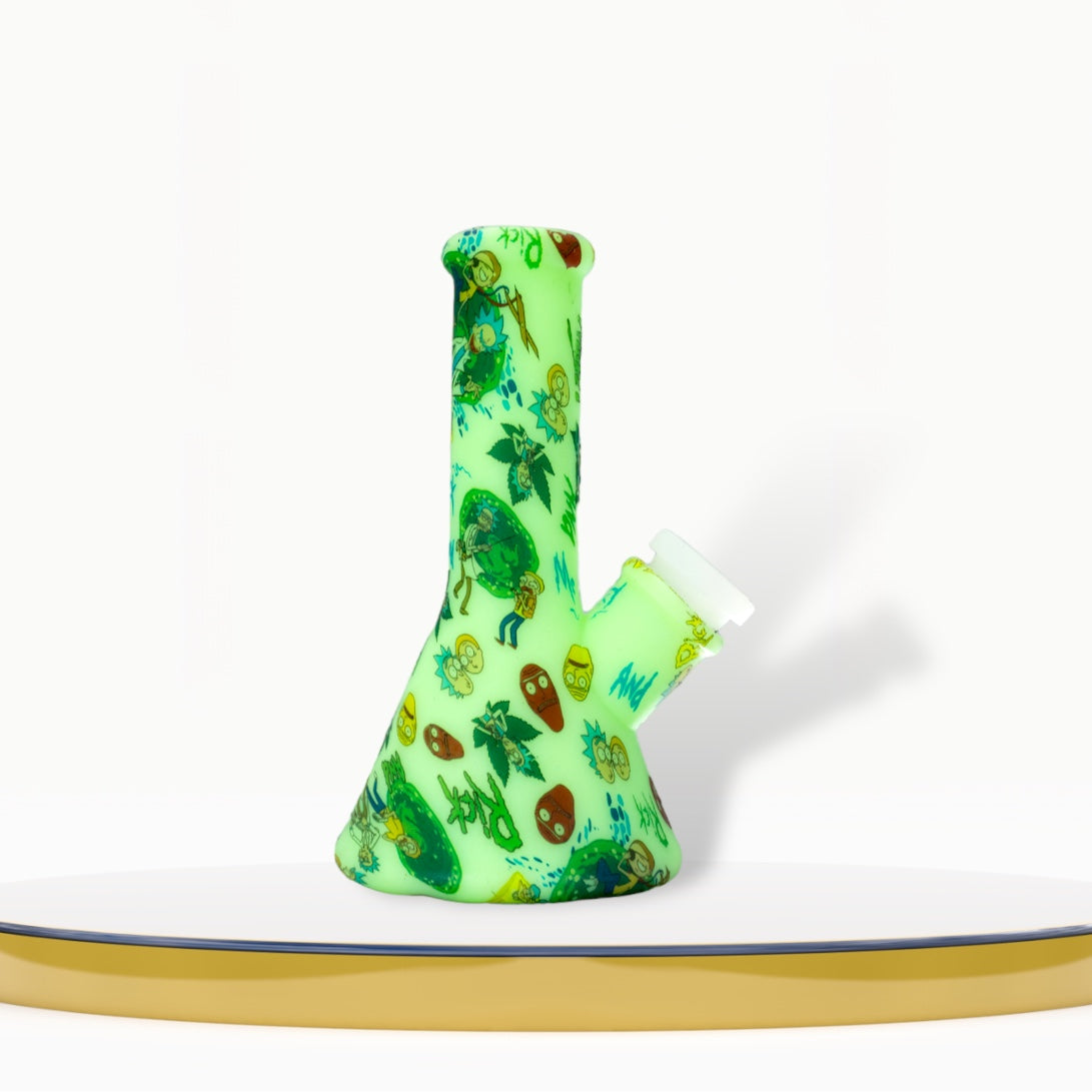 Bong Silicone - Cartoons Green - 13cm