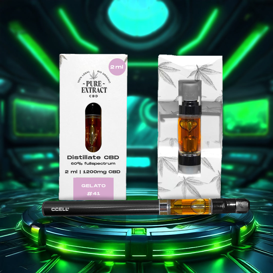 CBD Cartridge - 2ml/1300 Puffs - Pure Extract CBD