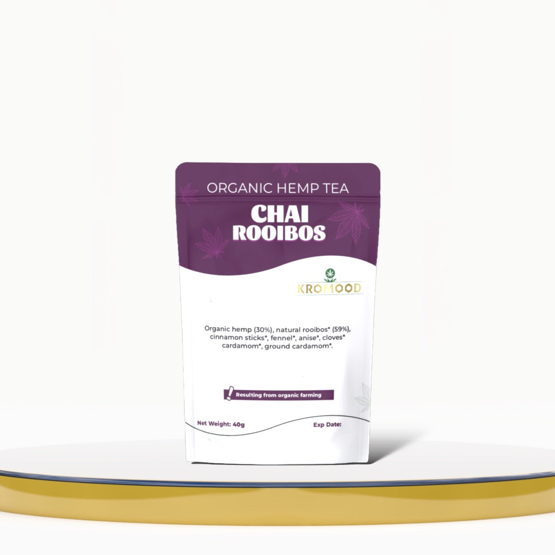 Organic Chai Rooibos Herbal Tea with Hemp - 40g - Kromood