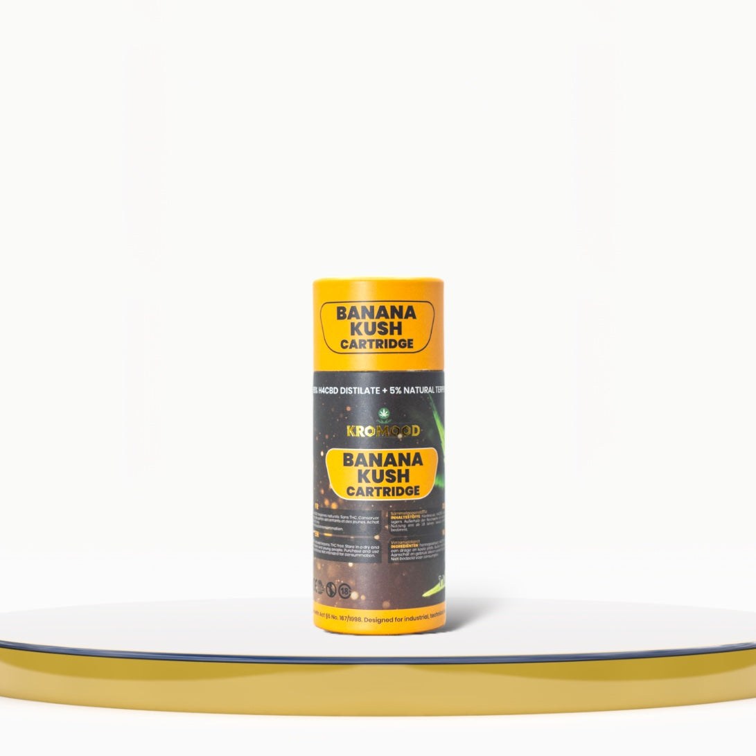 KroMood Cartouche (Dab Pen) de H4CBD - Banana Kush  - 1ML - 600 bouffées