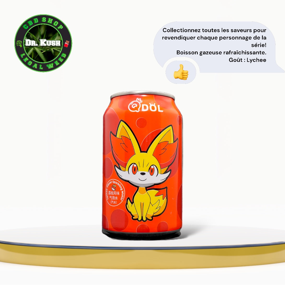 Boisson - Gazeuse - Rafraîchissante - Qdol - Goût : Lychee