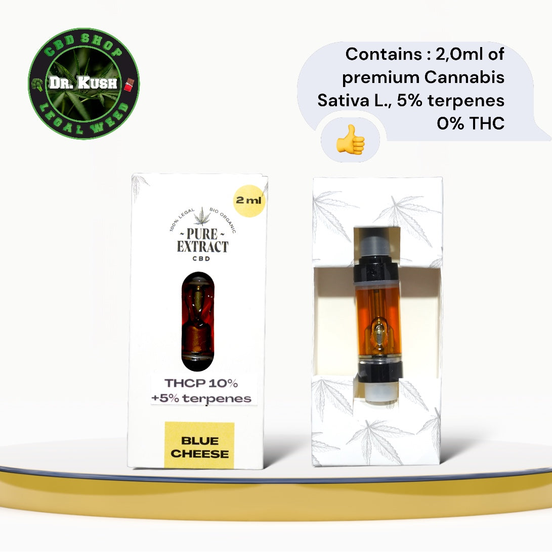 THCP Blue Cheese Dab Pen Cartridge by Pure Extract - 10% THCP - 1 and 2ML