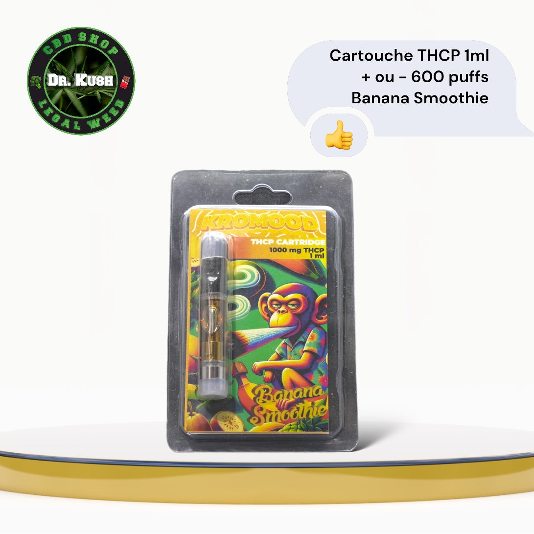 Cartouche THCP - Banana Smoothie - 1 ML -600 Bouffée - KROMOOD