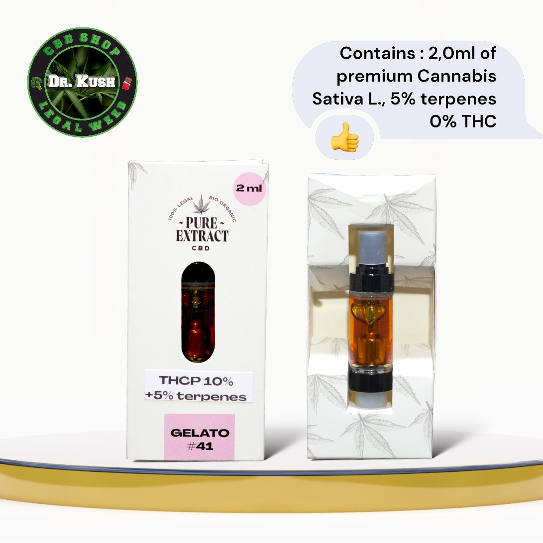 THCP Gelato #41 Dab Pen Cartridge by Pure Extract - 10% THCP - 1ML and 2ML