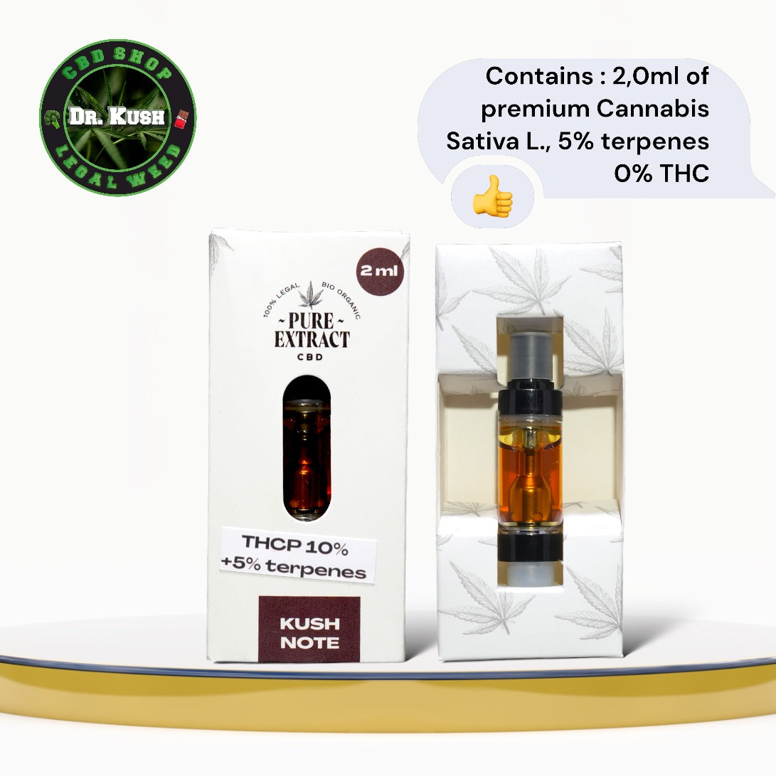 THCP Kush Note Dab Pen Cartridge by Pure Extract - 10% THCP - 1ML and 2ML