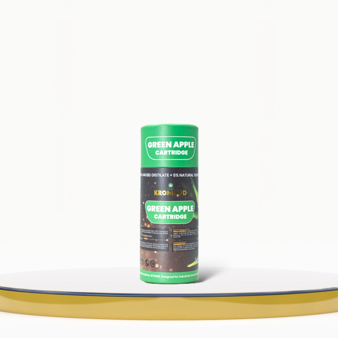 KroMood Cartouche (Dab Pen) de H4CBD - Green Apple  - 1ML - 600 bouffées