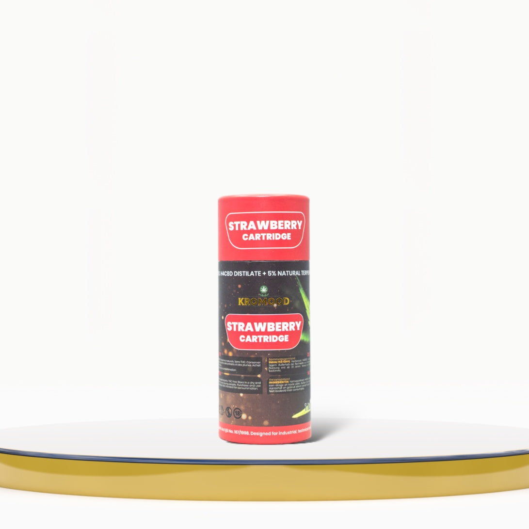 KroMood Cartouche (Dab Pen) de H4CBD - StrawBerry  - 1ML - 600 bouffées