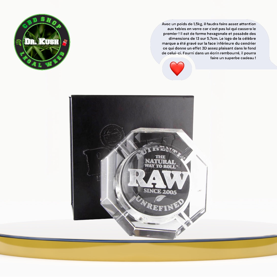 Crystal Glass Ashtray - RAW