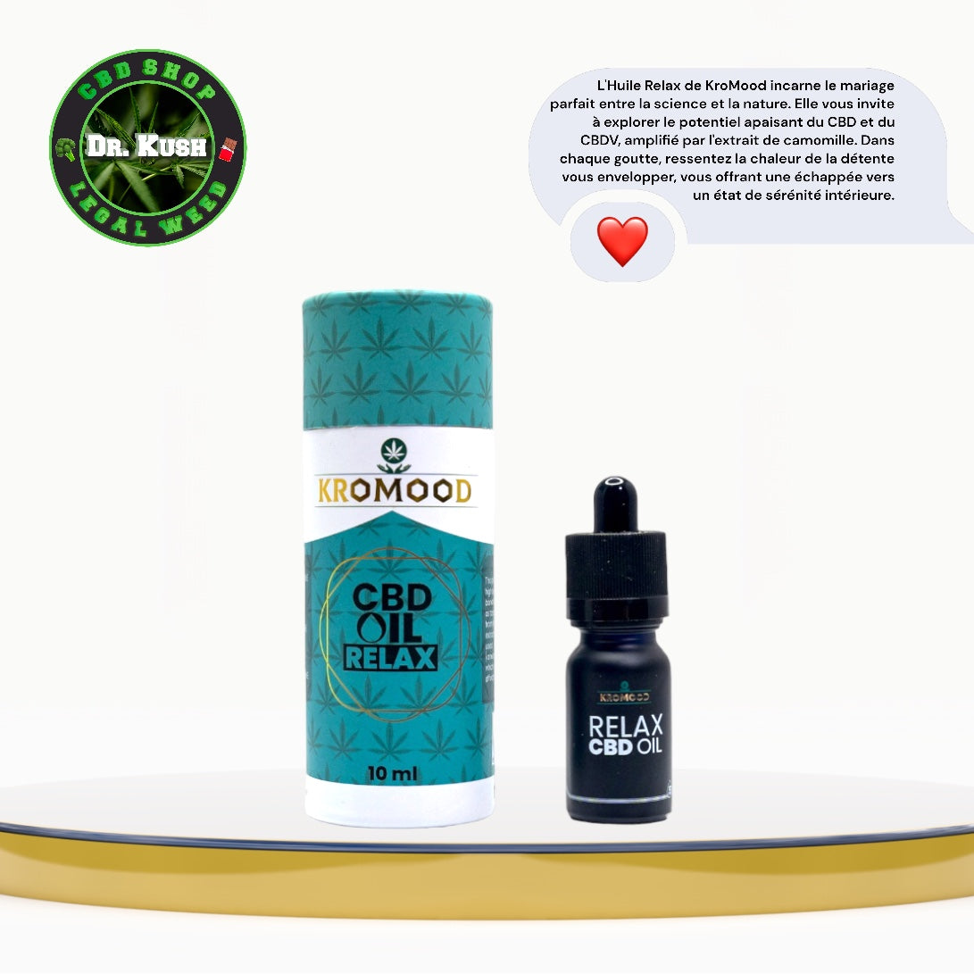CBD oil - Relax - 10ml - 5% CBD / 3% CBDV - Kromood