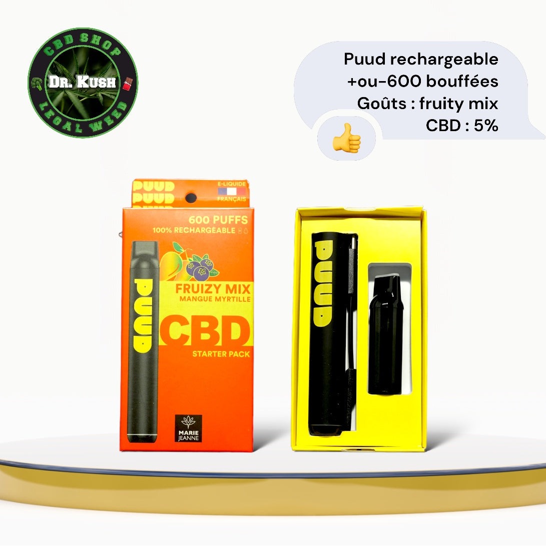 Marie-Jeanne - Puud Rechargeable - Fruity Mix CBD - 5% 600 Bouffées