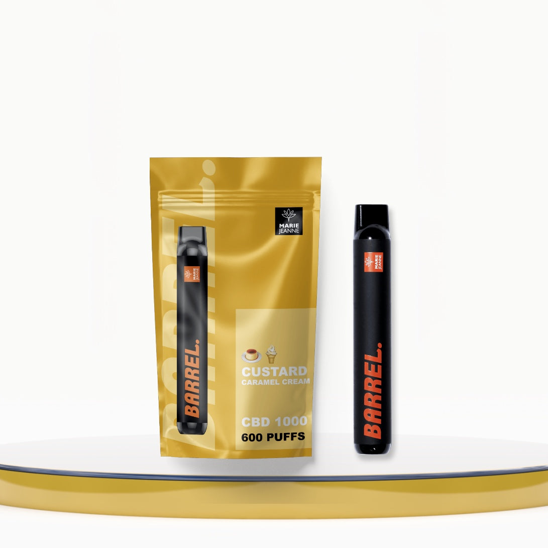 Marie-Jeanne - CBD Disposable Puff/Pods - Barrel Custard - 1000MG - 600 Puffs