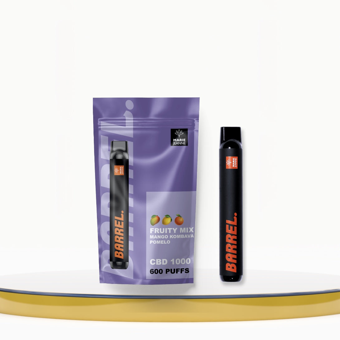 Marie-Jeanne - CBD Disposable Puff/Pods - Barrel Fruity Mix - 1000MG - 600 Puffs