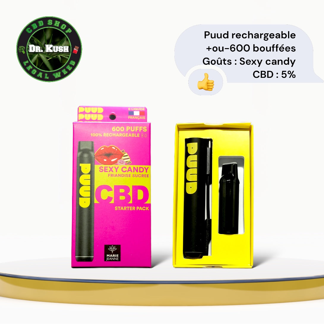 Marie-Jeanne - Puud Rechargeable - Sexy Candy CBD - 5% 600 Puffs