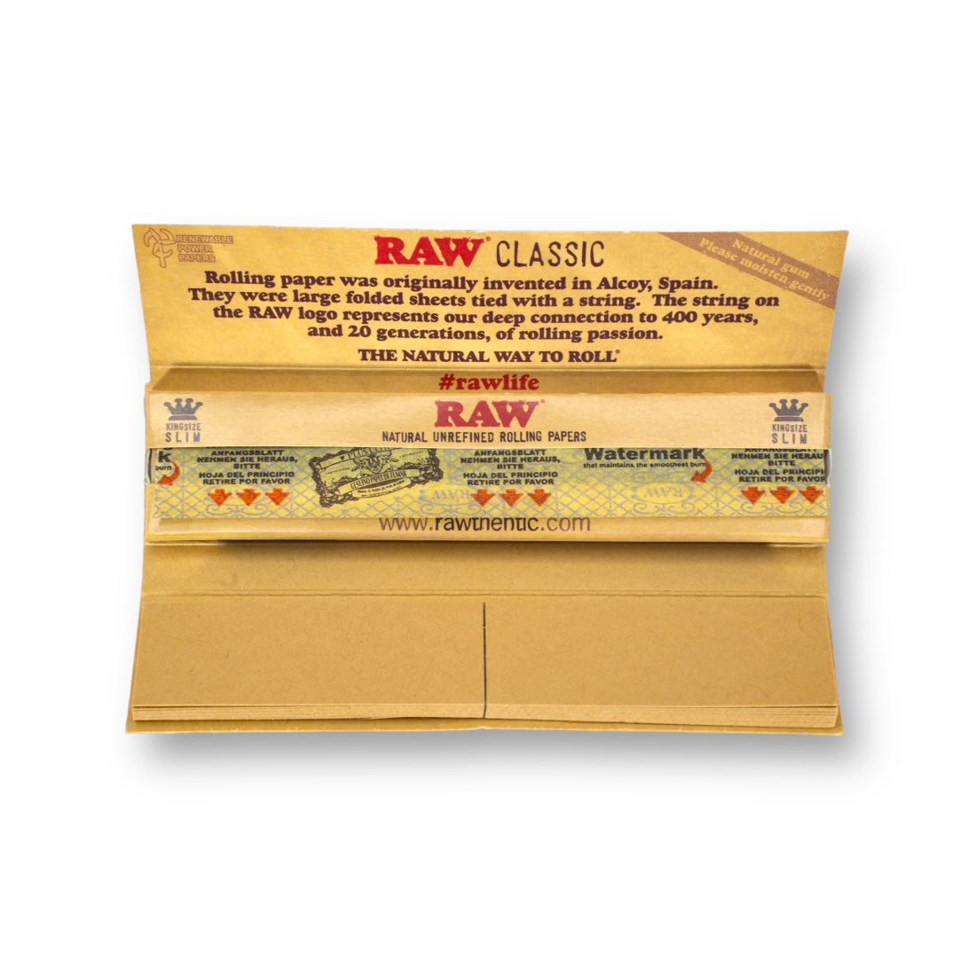 Feuille à rouler Edition Classic King Size Slim + filtre - RAW
