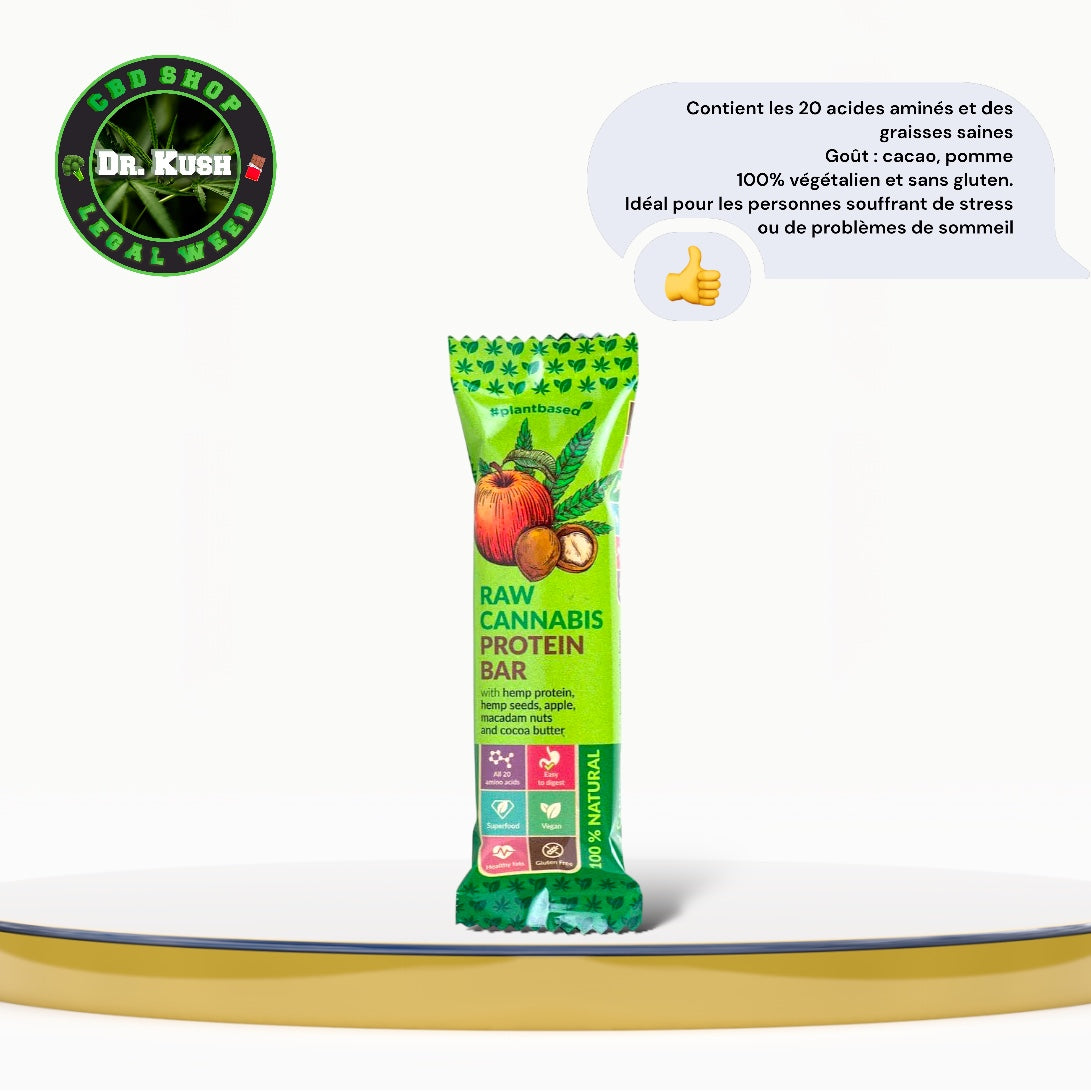 Euphoria Raw Cannabis - Barre de protéines - Apple 50g