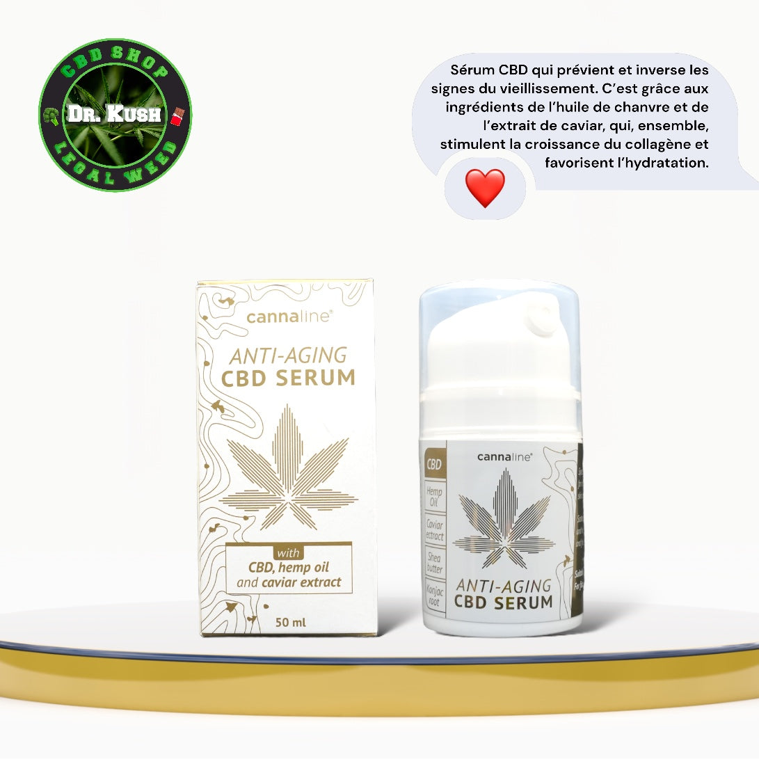 Cannaline CBD Anti-Aging Serum, met hennepolie en kaviaarextract 50 ML