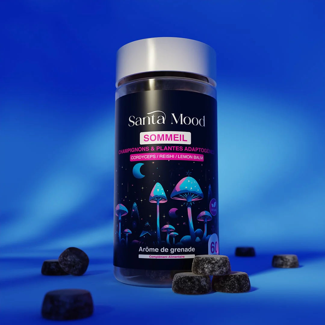Natural Sleep Gummies - Santa Mood® | Reishi, Cordyceps, Lemon Balm & Zinc