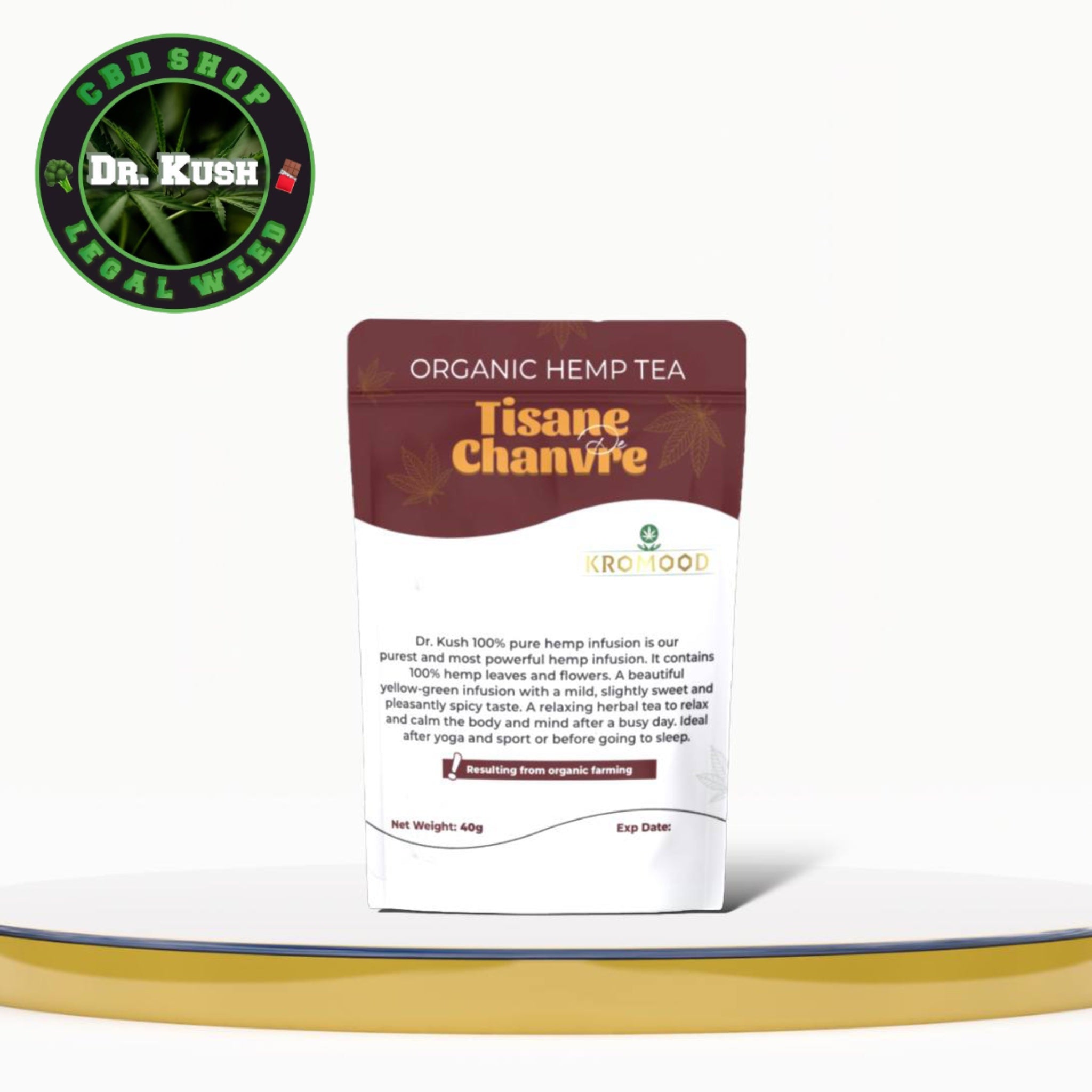Hemp Herbal Tea - 100% Organic - 40 gr Kromood