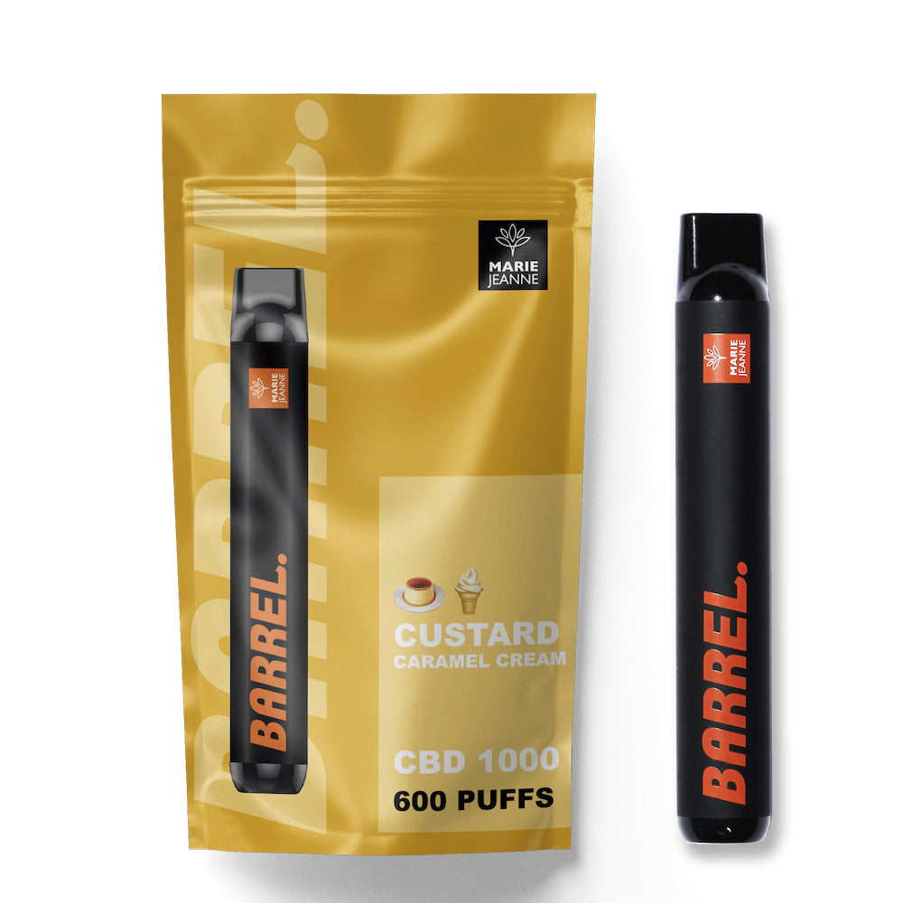Marie-Jeanne - CBD Disposable Puff/Pods - Barrel Custard - 1000MG - 600 Puffs
