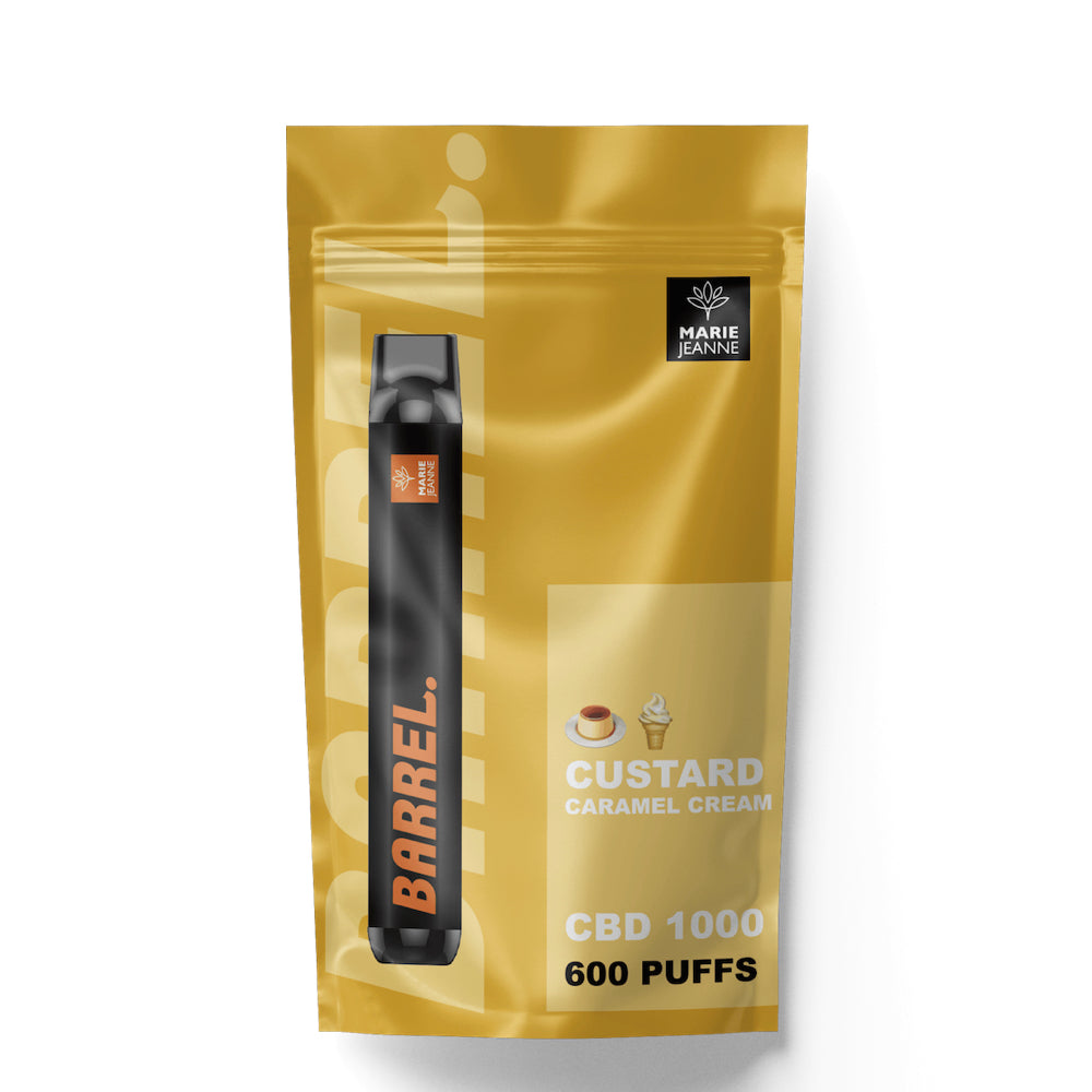 Marie-Jeanne - CBD Disposable Puff/Pods - Barrel Custard - 1000MG - 600 Puffs