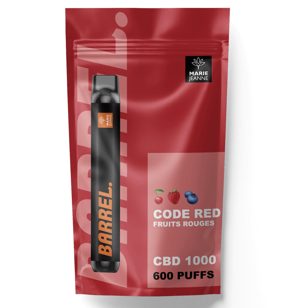 Marie-Jeanne - CBD Disposable Puff/Pods - Barrel CODE RED - 1000MG - 600 Puffs