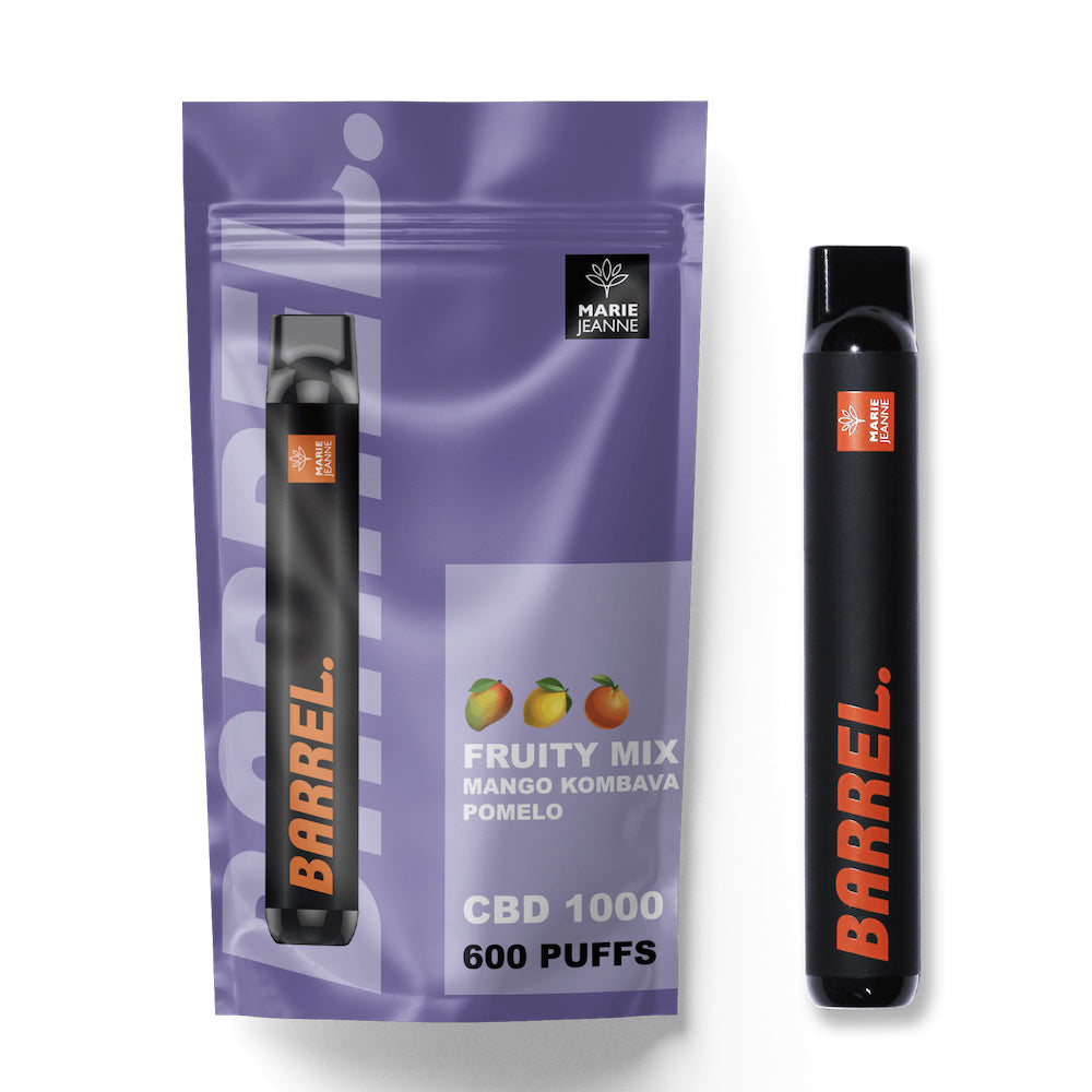 Marie-Jeanne - CBD Disposable Puff/Pods - Barrel Fruity Mix - 1000MG - 600 Puffs