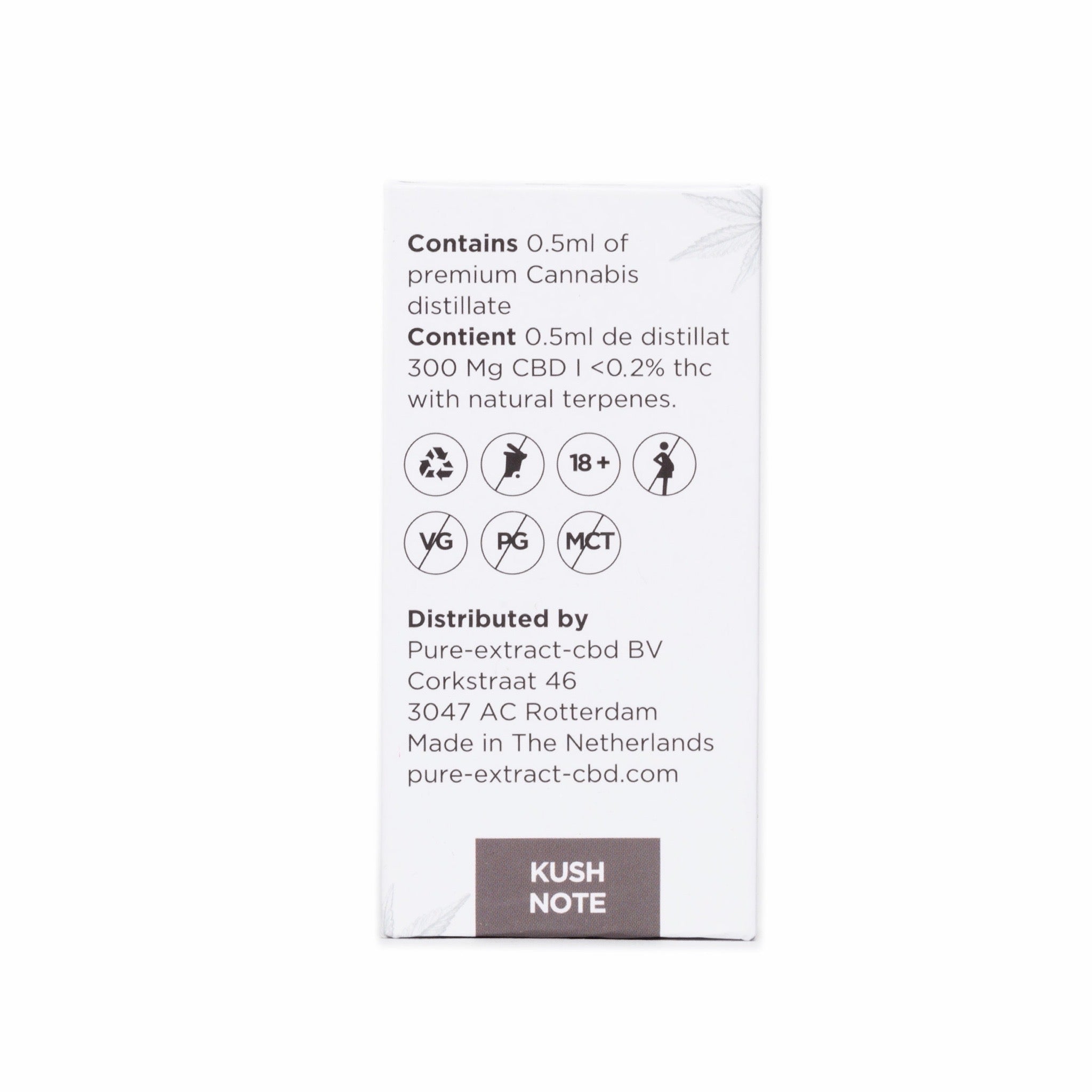 CBD Kush Note Cartridge (Dab Pen) - Pure Extract CBD