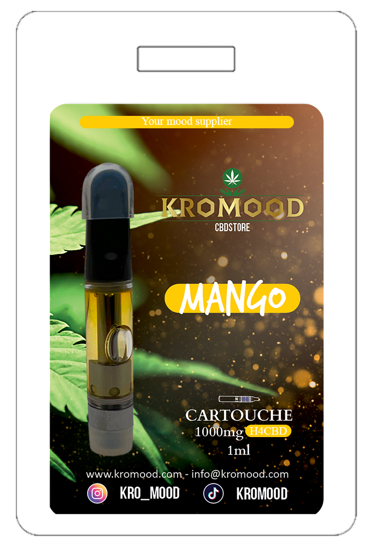 KroMood Cartouche (Dab Pen) de H4CBD - Mango  - 1ML - 600 bouffées