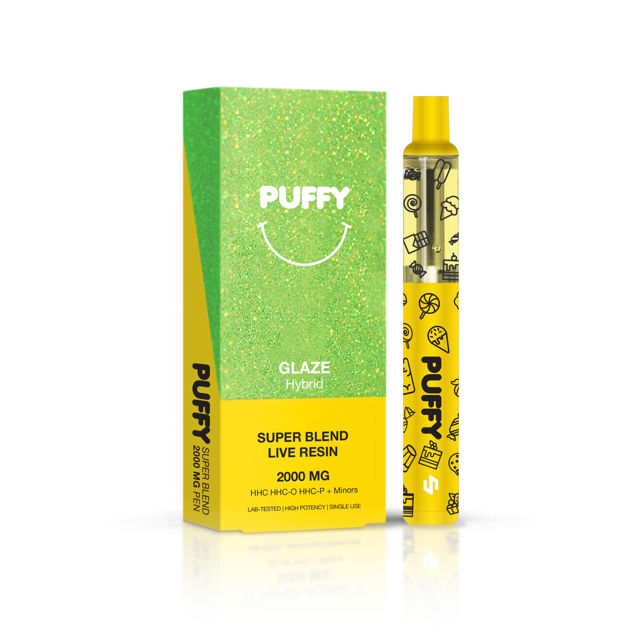 PUFFY 2G - Disposable Puff - Glaze (Super Blends HHC) - HHC/2000MG - 1200 puffs 