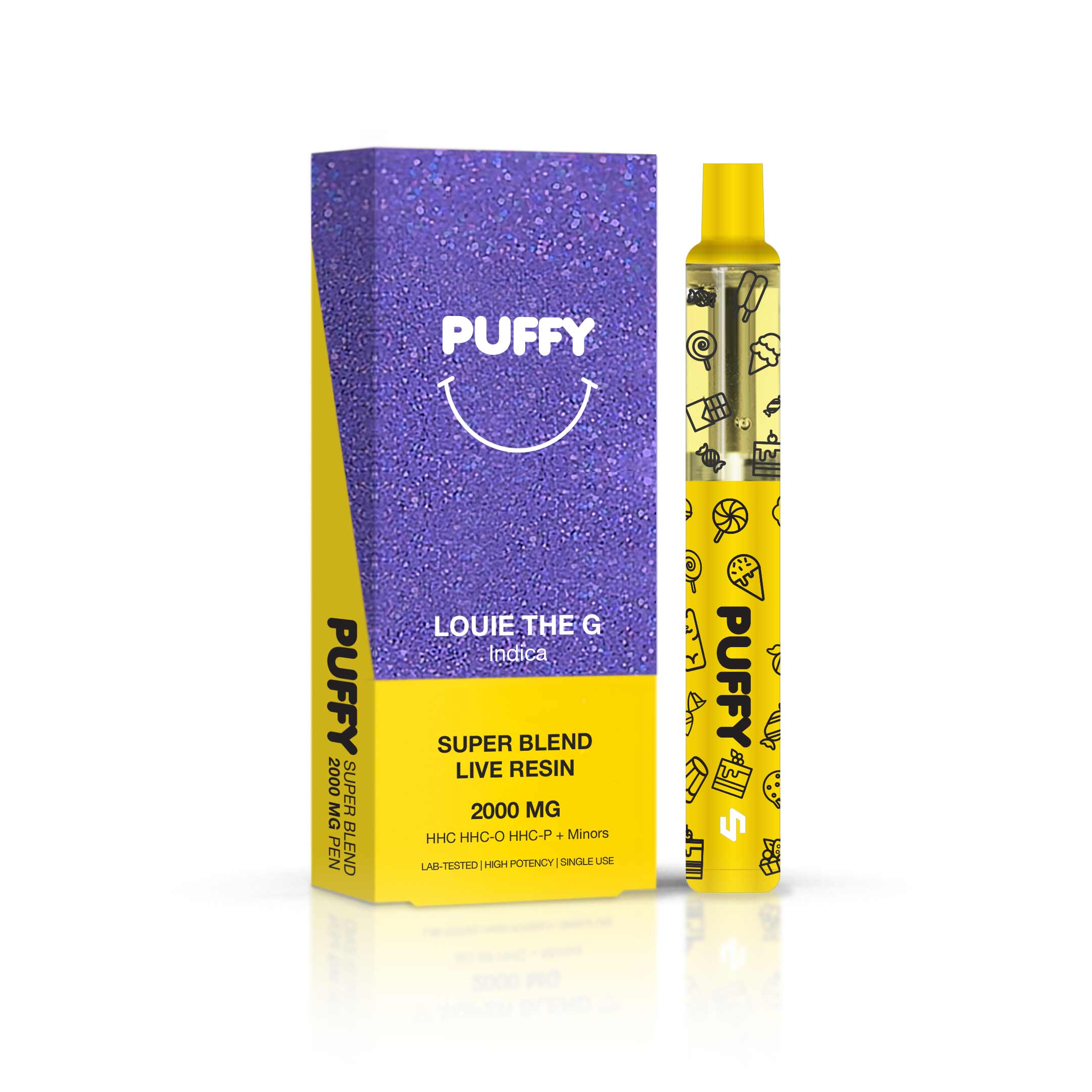 PUFFY 2G - Disposable Puff - Louie The G (Super Blends HHC) - HHC/2000MG - 1200 puffs 