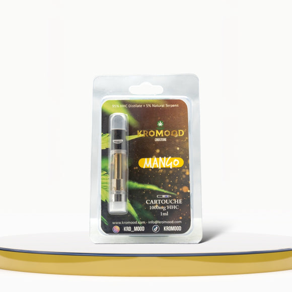 KroMood Cartridge (Dab Pen) van HHC - Mango - 95% HHC/1000MG - 600 trekjes