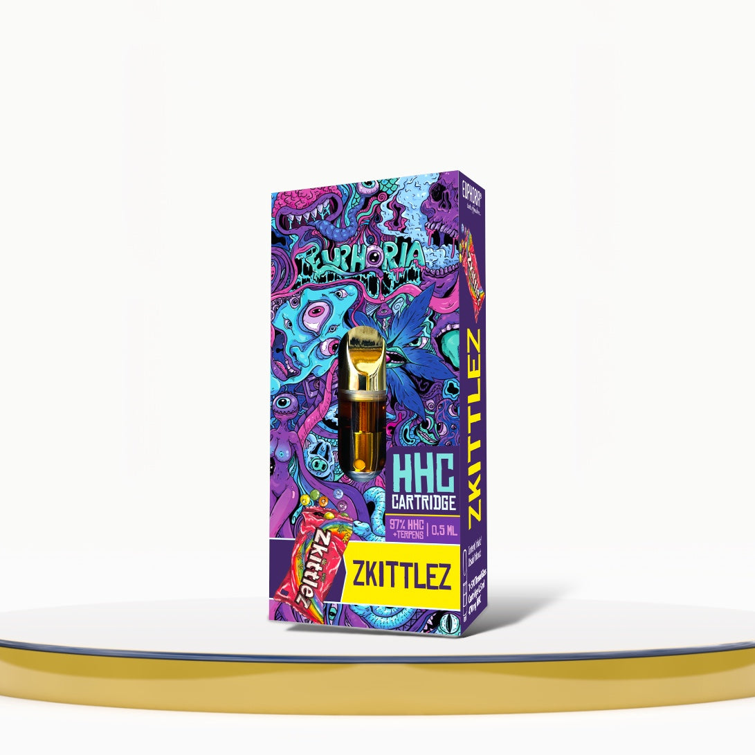 Euphoria Cartridge (Dab Pen) van HHC - Zkittlez - 97% HHC/500MG - 0.5ML - 300 trekjes