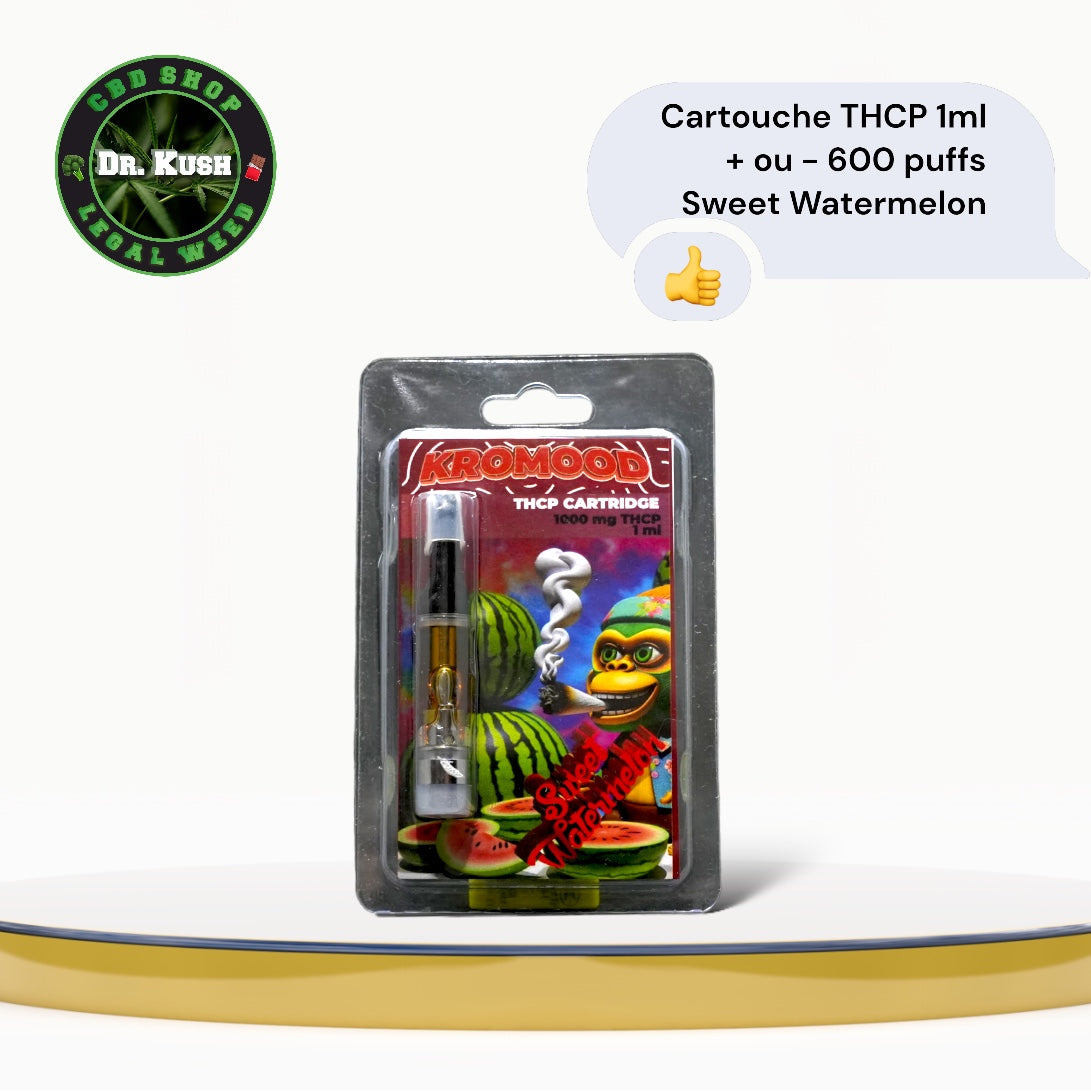 Cartouche THCP -  Sweet Watermelon - 1ML - 600 Bouffée - KROMOOD