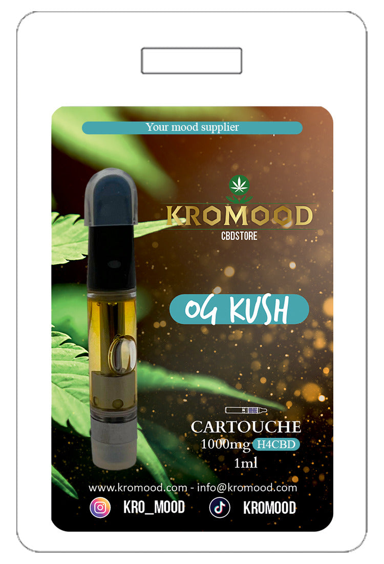 KroMood Cartouche (Dab Pen) de H4CBD - Og Kush  - 1ML - 600 bouffées