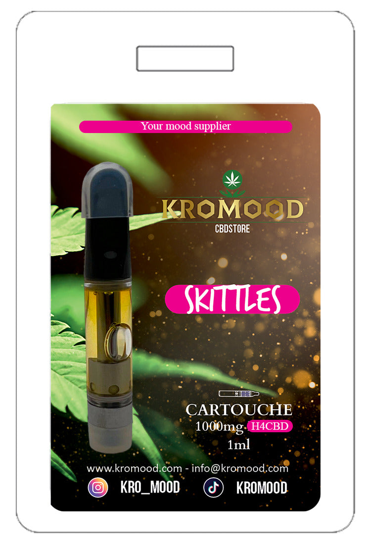 KroMood Cartridge (Dab Pen) van H4CBD - Skittles - 1ML - 600 trekjes