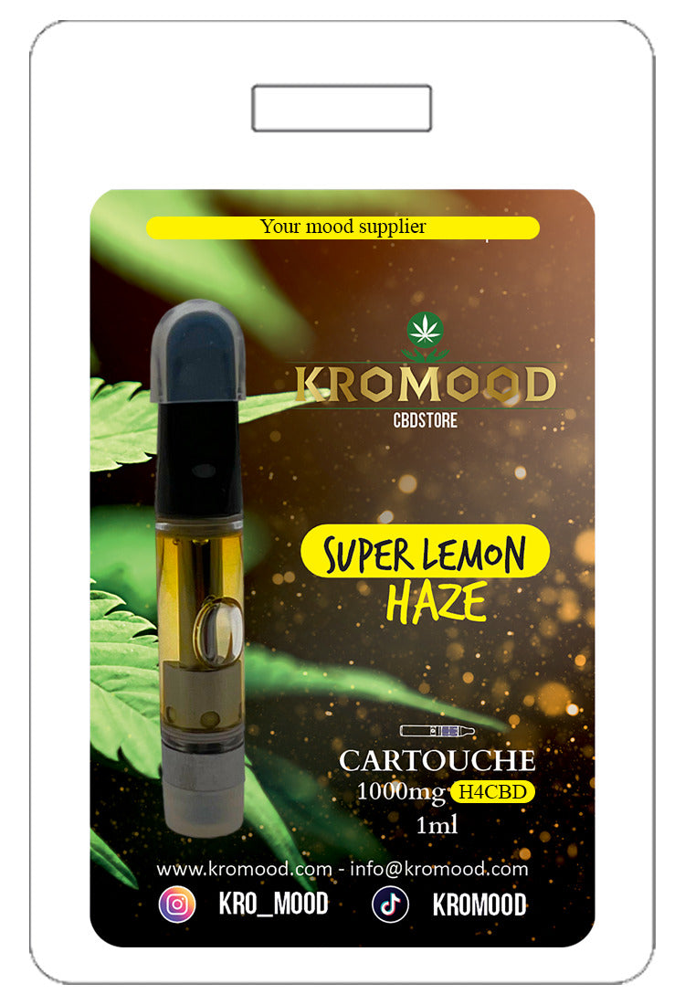 KroMood Cartouche (Dab Pen) de H4CBD - Super Lemon Haze  - 1ML - 600 bouffées