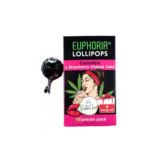 Lolipops Euphoria Strawberry & Cheesecake (Pack de 10)