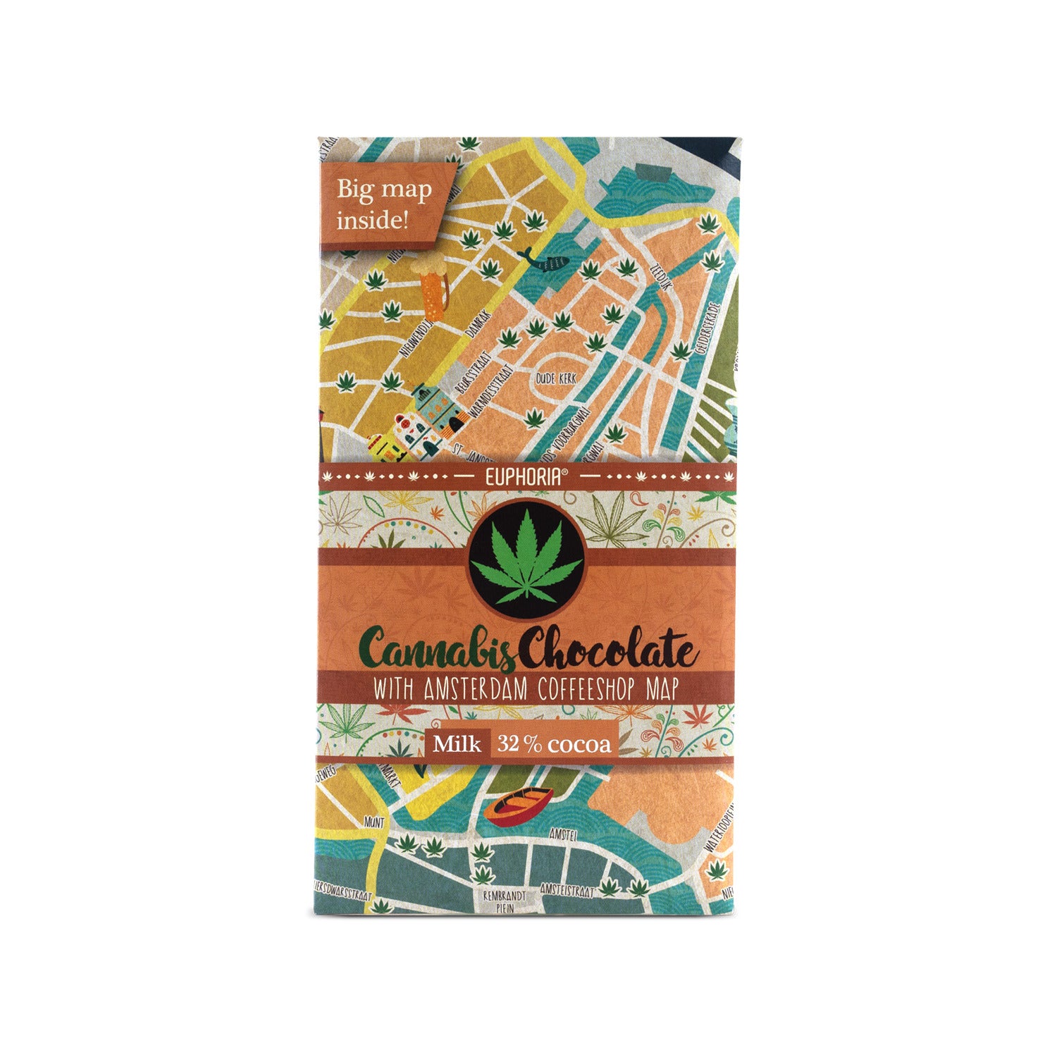 Cannabis & Milk Chocolate with Amsterdam Coffeeshops Map