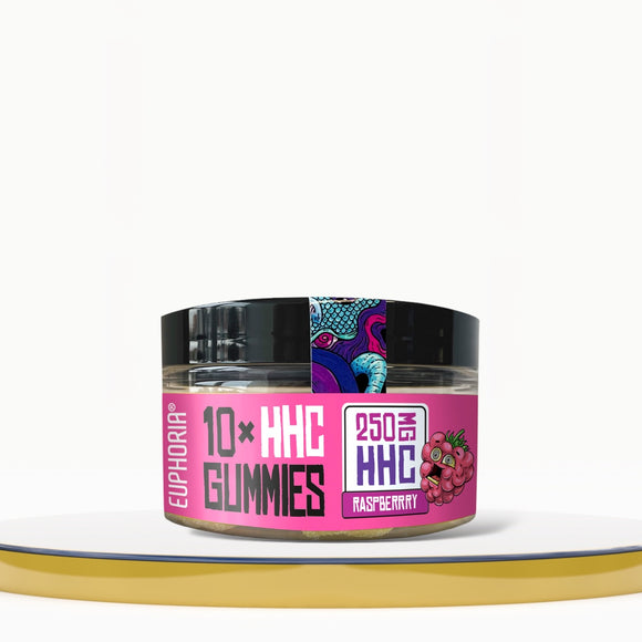 Euphoria - 10x Gummies HHC - Raspberry - 250mg - 30gr