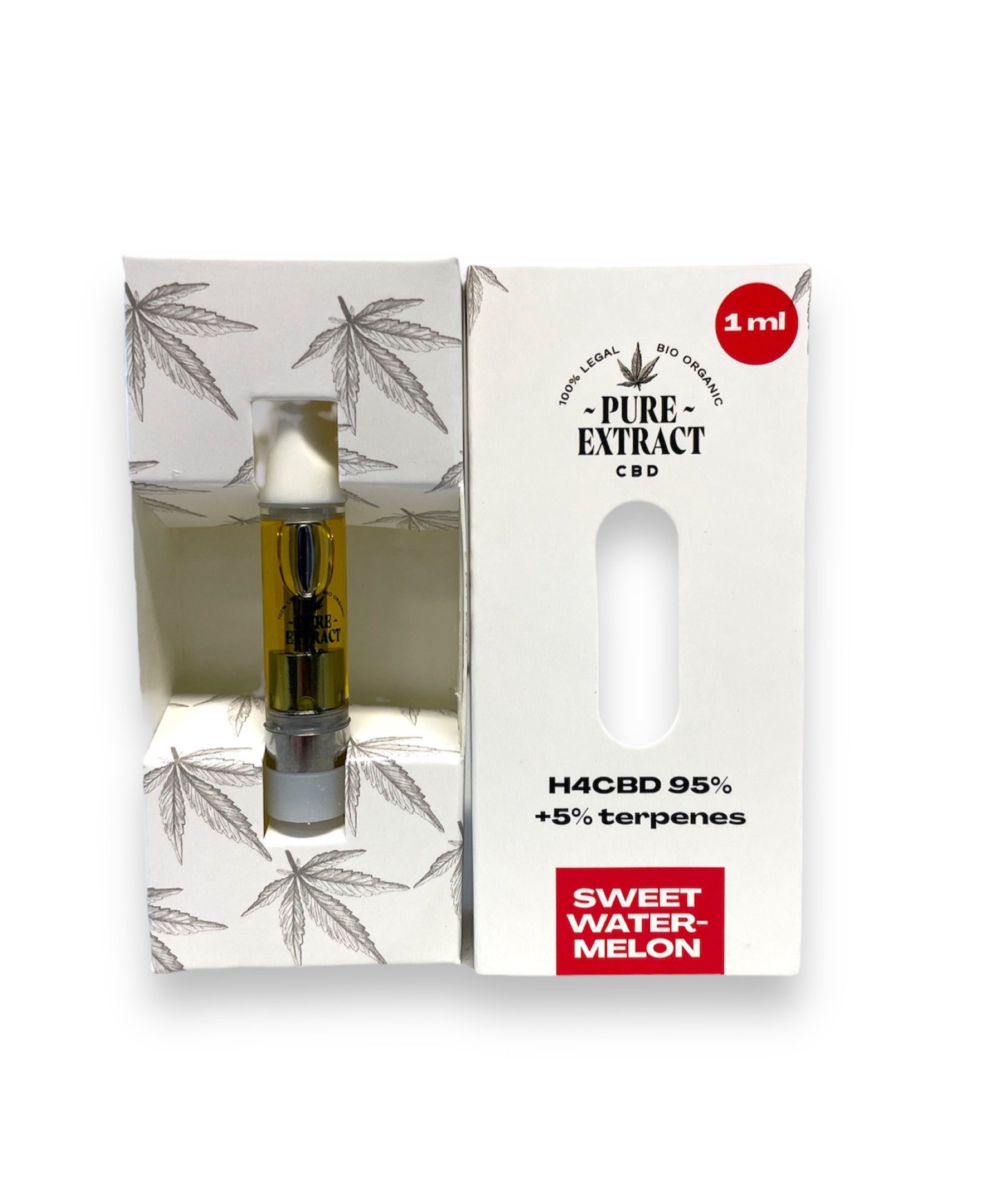 Pure Extract CBD Cartouche (Dab Pen) de H4CBD - Sweet WaterMelon - 95% H4CBD - 1ML - 600 bouffées