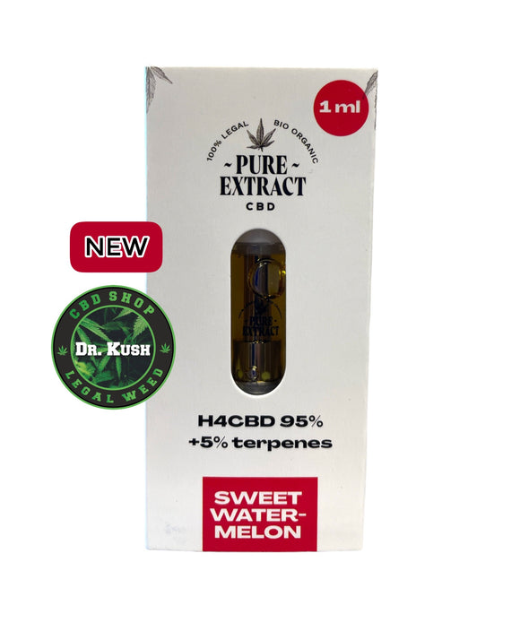 Pure Extract CBD Cartridge (Dab Pen) by H4CBD - Sweet WaterMelon - 95% H4CBD - 1ML - 600 puffs