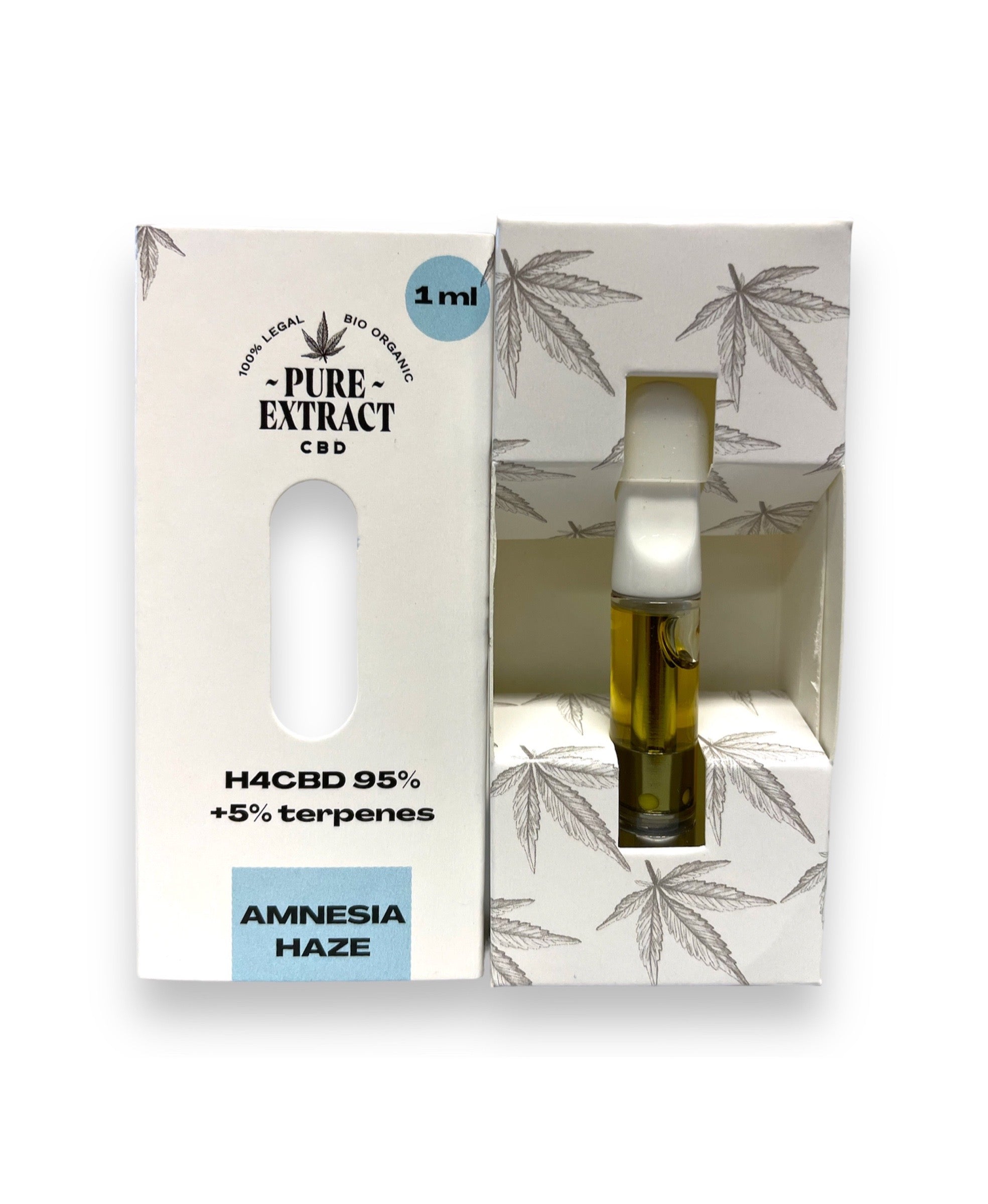 Pure Extract CBD Cartridge (Dab Pen) by H4CBD - Amnesia - 95% H4CBD - 1ML - 600 puffs
