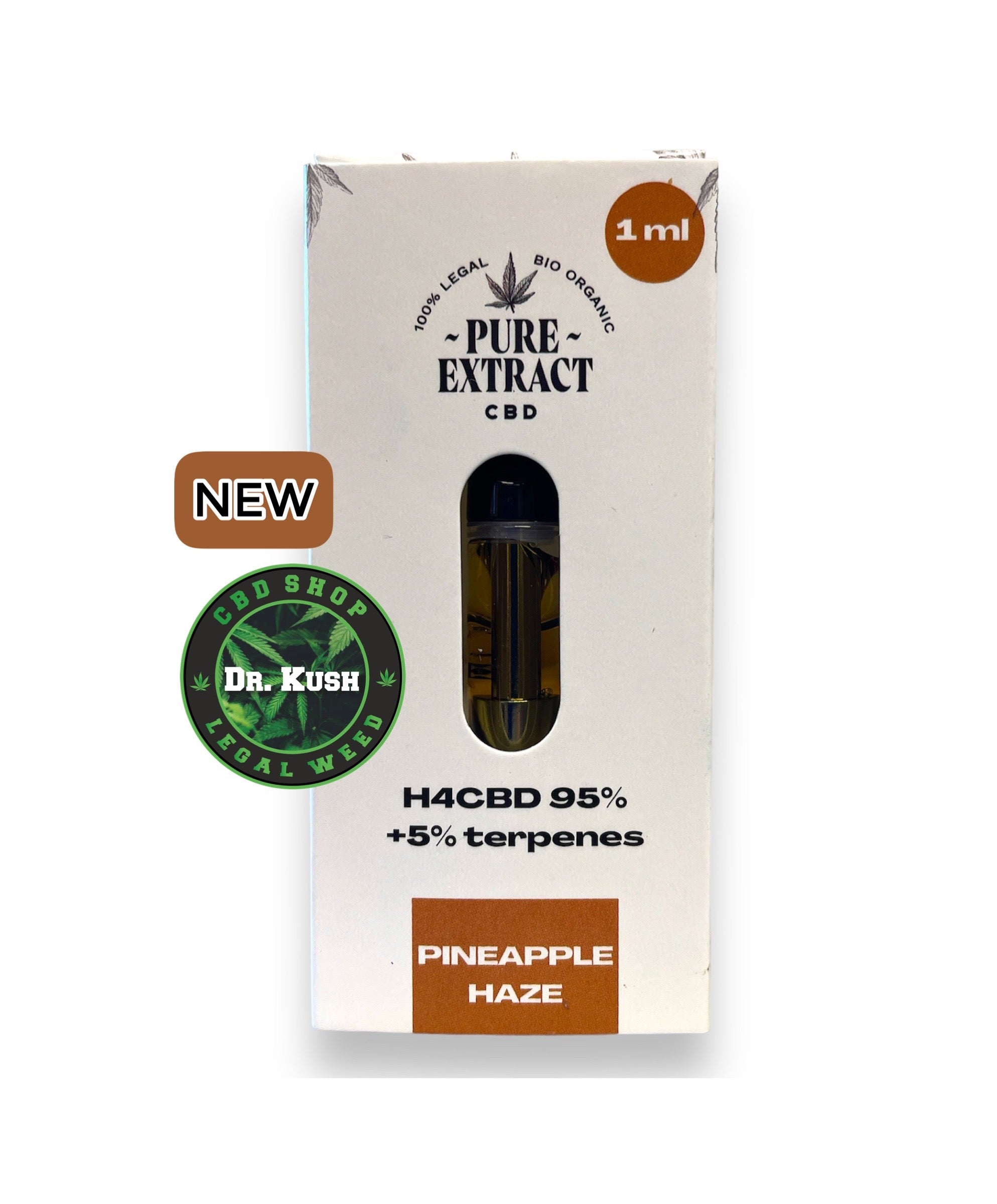 Pure Extract CBD Cartouche (Dab Pen) de H4CBD - Pineapple Haze  - 95% H4CBD - 1ML - 600 bouffées