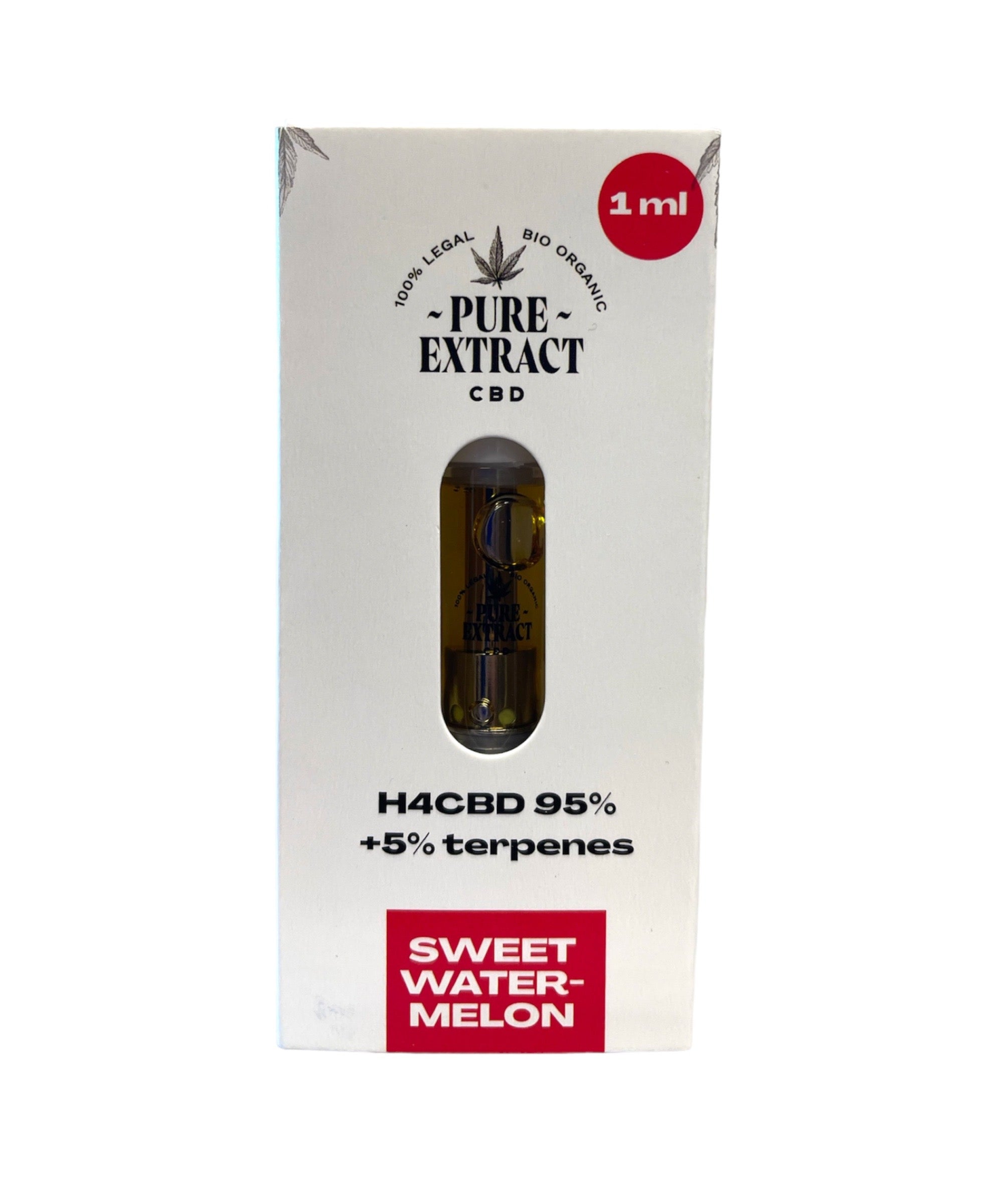 Pure Extract CBD Cartridge (Dab Pen) by H4CBD - Sweet WaterMelon - 95% H4CBD - 1ML - 600 puffs