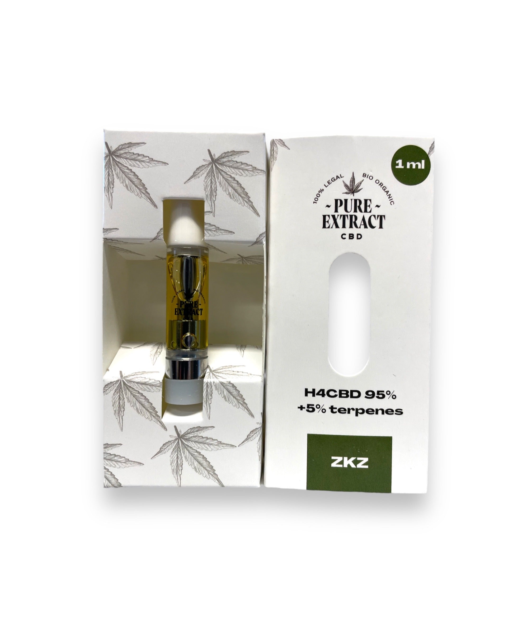 Pure Extract CBD Cartridge (Dab Pen) van H4CBD - ZKZ - 95% H4CBD - 1ML - 600 trekjes