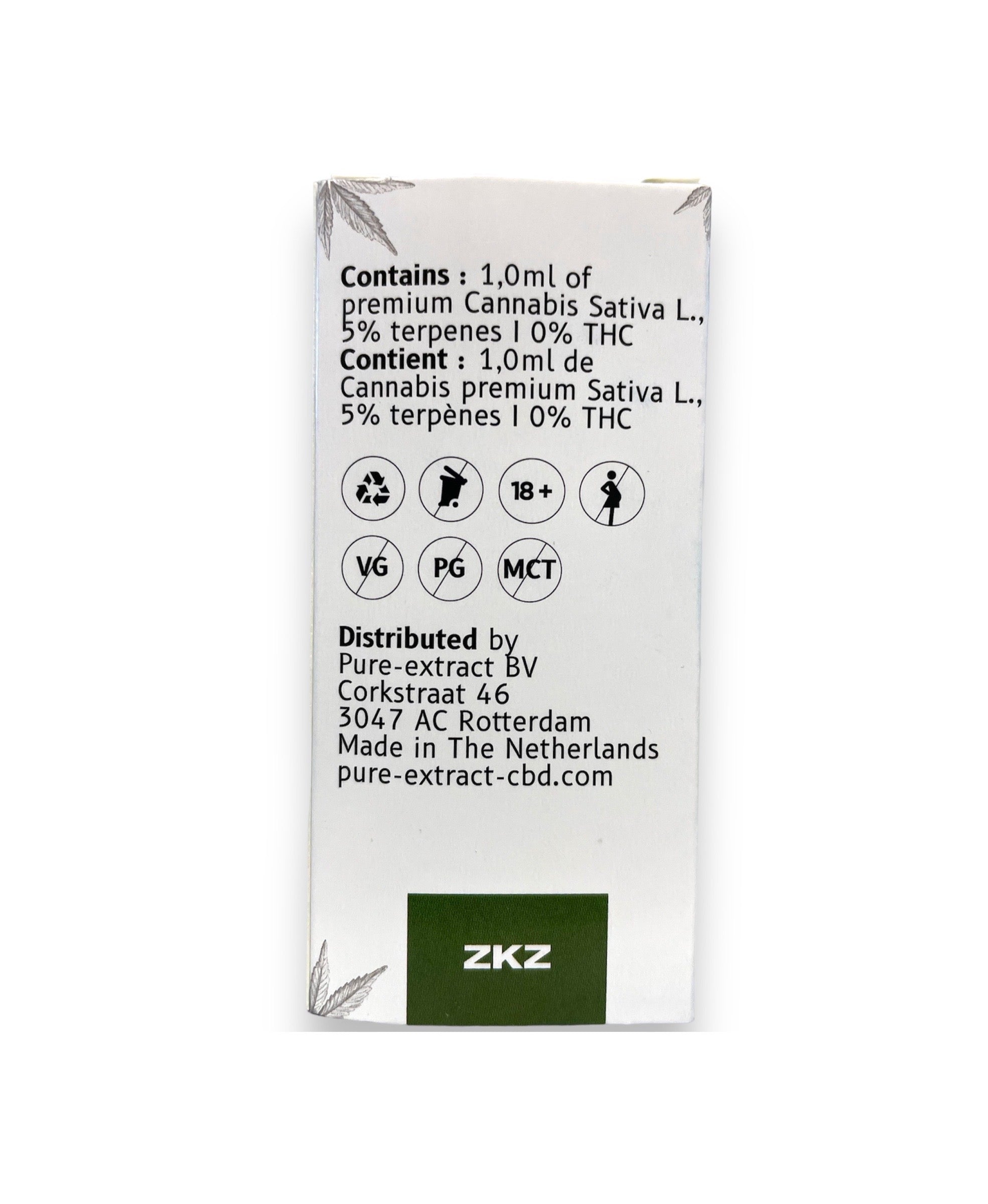 Pure Extract CBD Cartridge (Dab Pen) van H4CBD - ZKZ - 95% H4CBD - 1ML - 600 trekjes