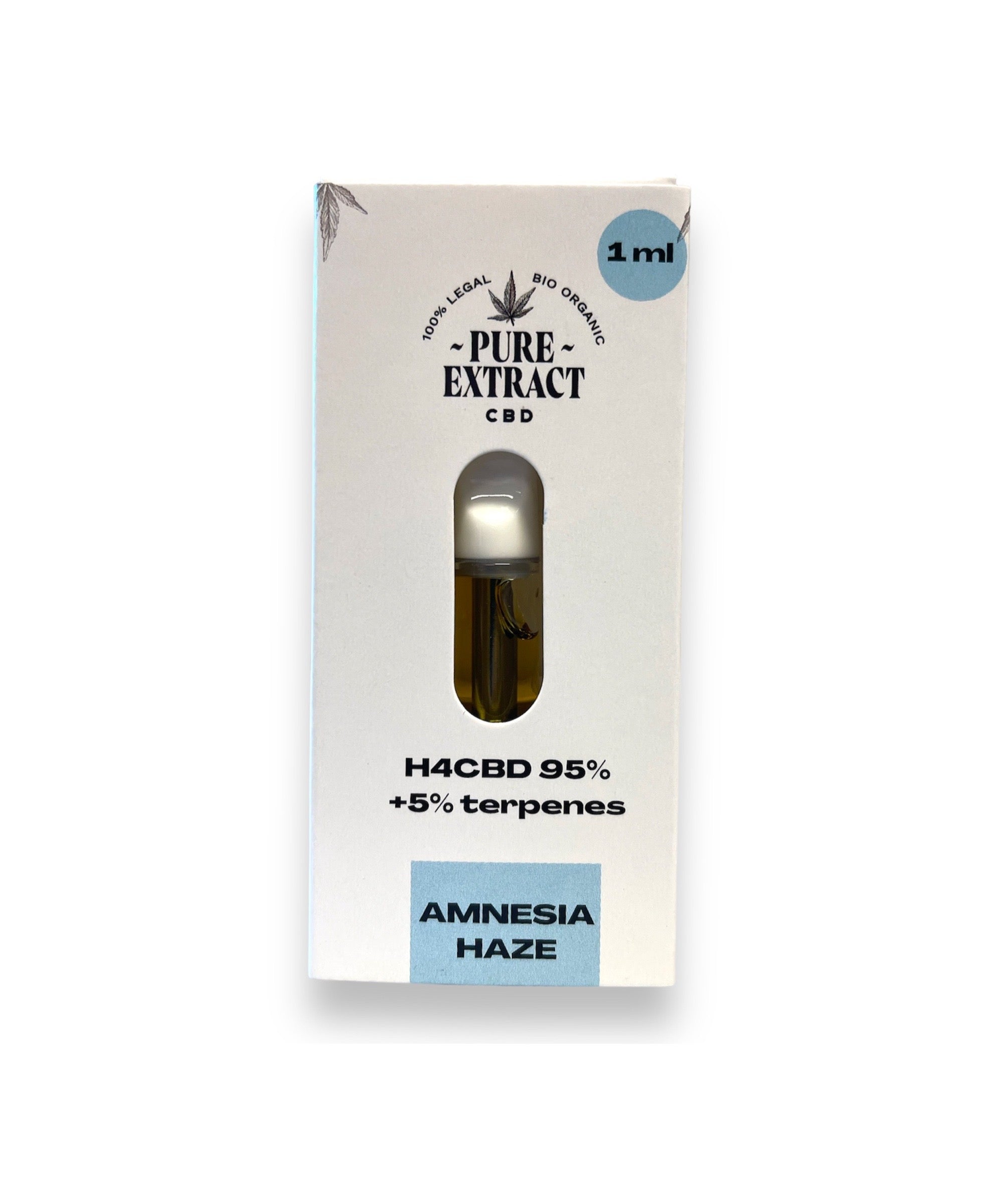 Pure Extract CBD Cartridge (Dab Pen) by H4CBD - Amnesia - 95% H4CBD - 1ML - 600 puffs