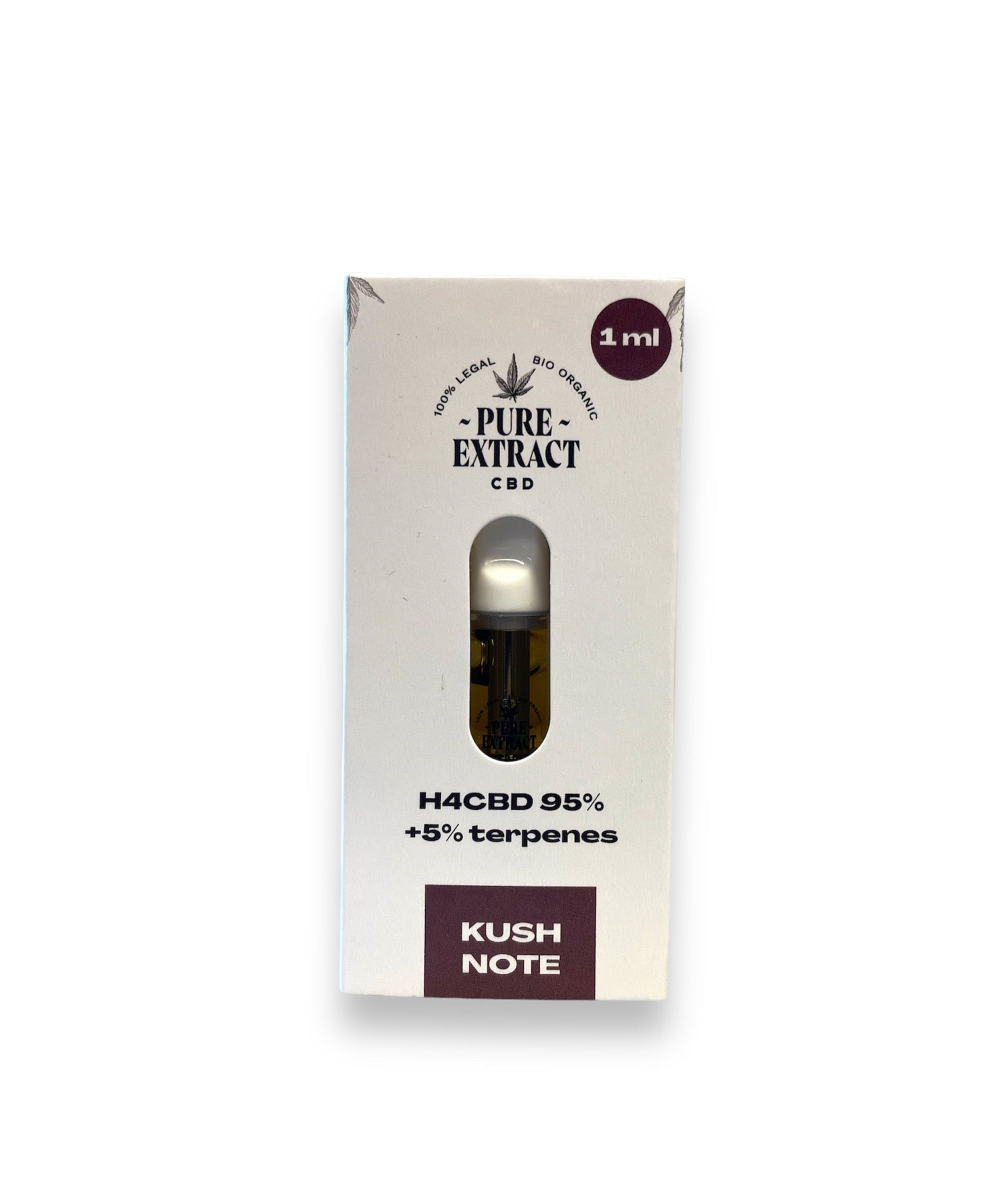 Pure Extract CBD Cartridge (Dab Pen) by H4CBD - Kush Note - 95% H4CBD - 1ML - 600 puffs